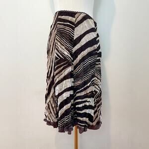 Rare Vintage Y2K Striped Lace Fairy Grunge Forest Goth Fairygrunge Skirt Sz S/M